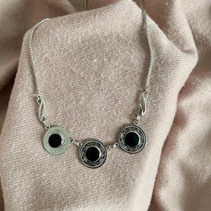 Handmade Sterling Silver and Black Onyx Necklace